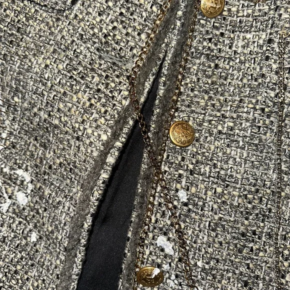 Like New R13 Paint Splatter tweed blazer/jacket, L,  PG1456 - Picture 14 of 16